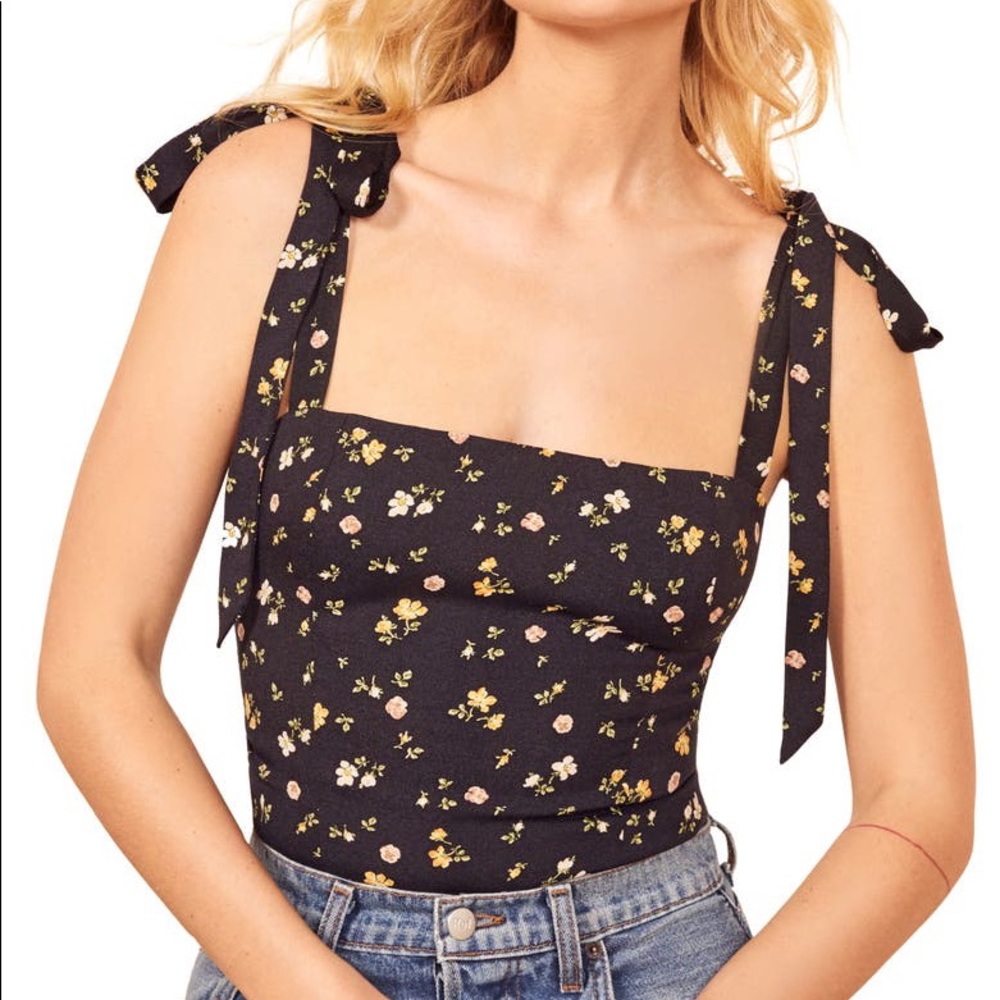 Reformation Tie Strap Top